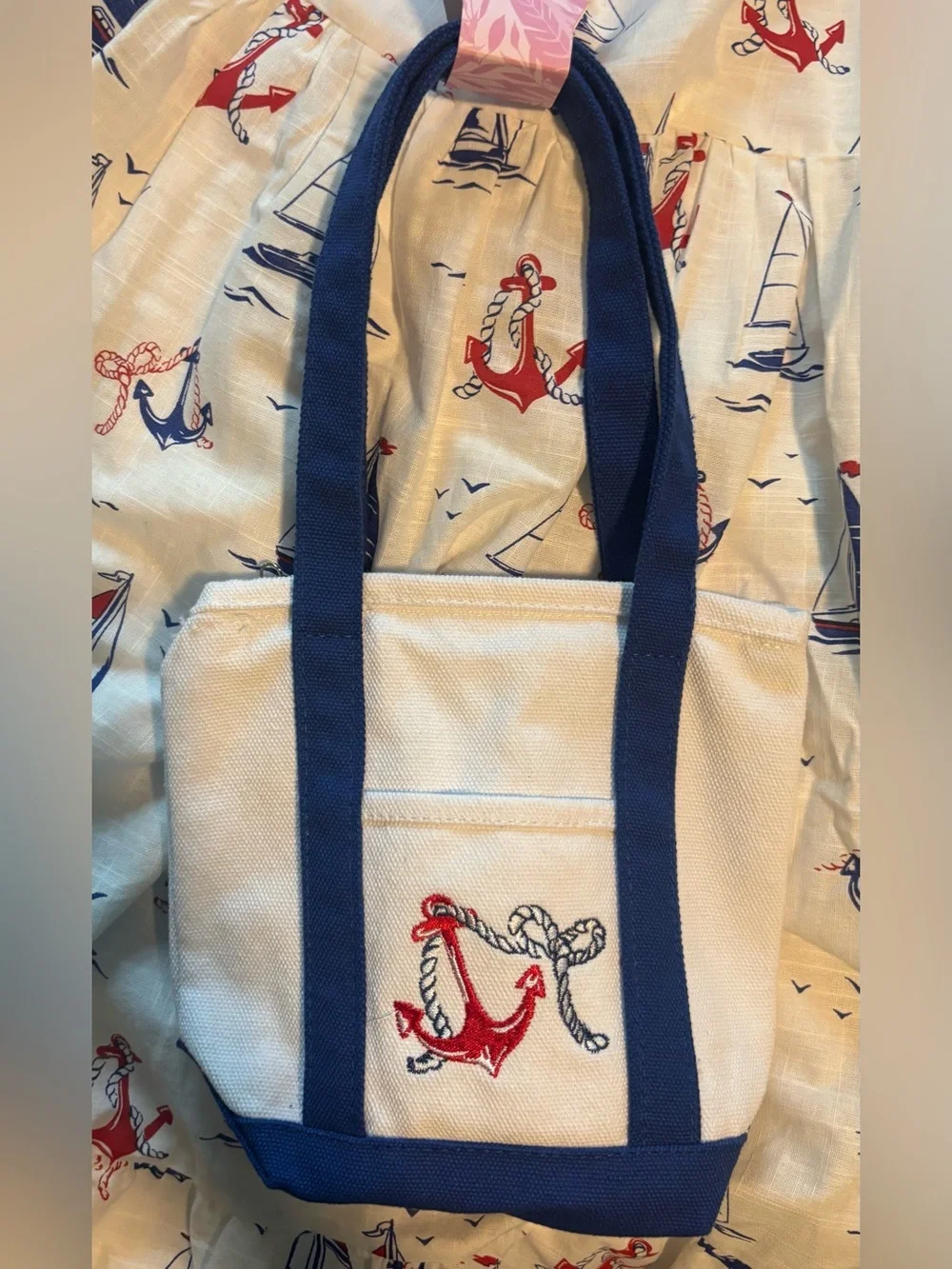 NWT Tommy Bahama Girls Nautical Summer Dress with Tote